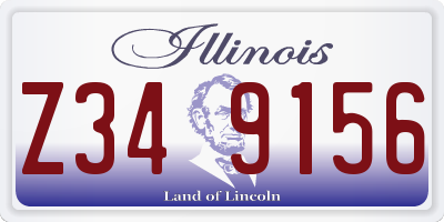 IL license plate Z349156