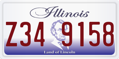IL license plate Z349158