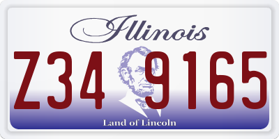 IL license plate Z349165