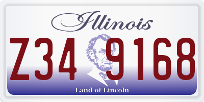 IL license plate Z349168