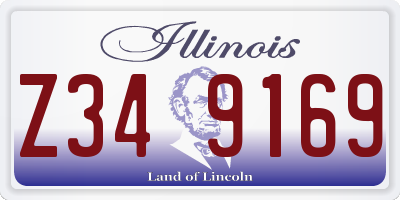 IL license plate Z349169