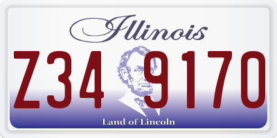 IL license plate Z349170