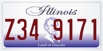 IL license plate Z349171