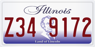 IL license plate Z349172