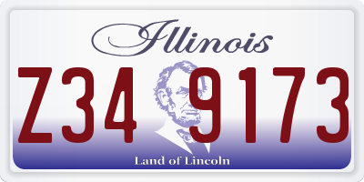 IL license plate Z349173