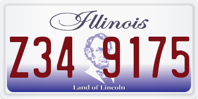 IL license plate Z349175