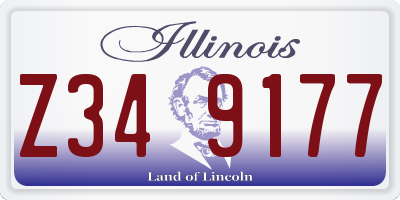 IL license plate Z349177