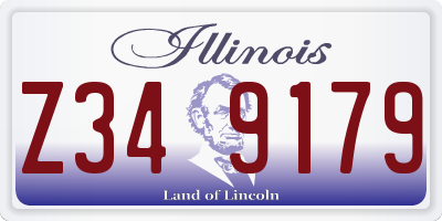 IL license plate Z349179