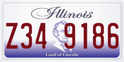 IL license plate Z349186