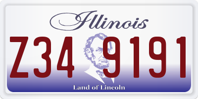 IL license plate Z349191