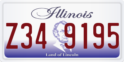 IL license plate Z349195
