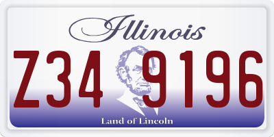 IL license plate Z349196