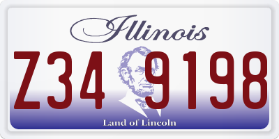 IL license plate Z349198