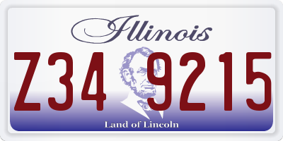 IL license plate Z349215