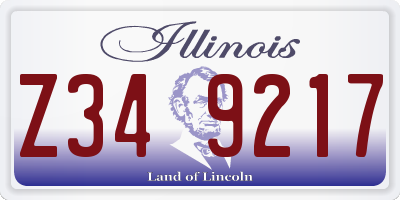 IL license plate Z349217