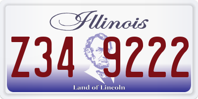 IL license plate Z349222