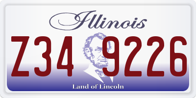 IL license plate Z349226