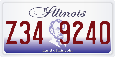 IL license plate Z349240