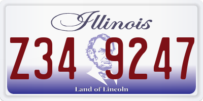 IL license plate Z349247