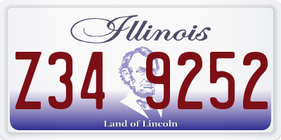 IL license plate Z349252