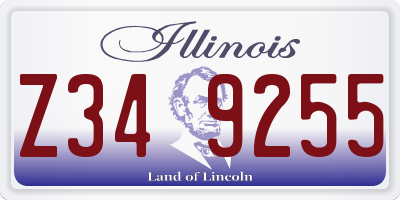 IL license plate Z349255