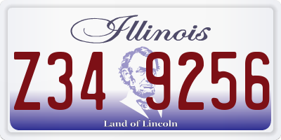 IL license plate Z349256