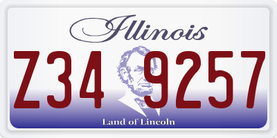 IL license plate Z349257