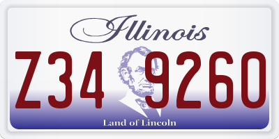 IL license plate Z349260