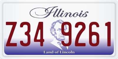 IL license plate Z349261