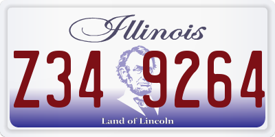 IL license plate Z349264