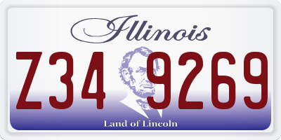 IL license plate Z349269