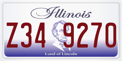 IL license plate Z349270
