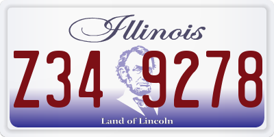 IL license plate Z349278