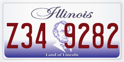 IL license plate Z349282