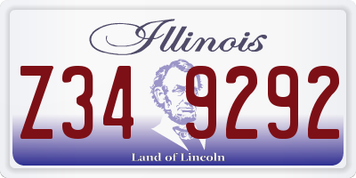 IL license plate Z349292