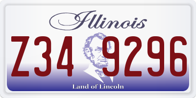 IL license plate Z349296
