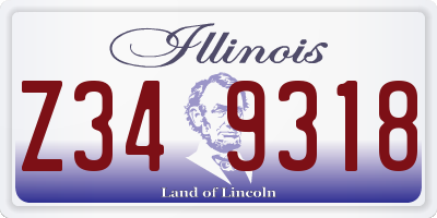 IL license plate Z349318