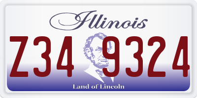 IL license plate Z349324