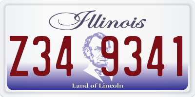 IL license plate Z349341
