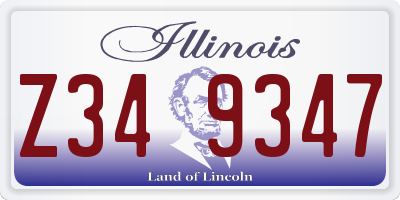IL license plate Z349347