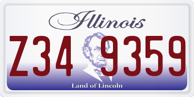 IL license plate Z349359
