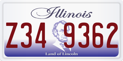 IL license plate Z349362