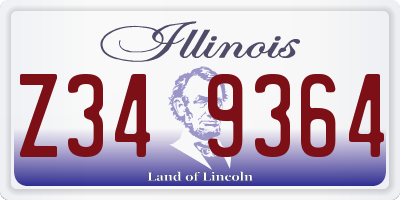 IL license plate Z349364