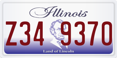 IL license plate Z349370