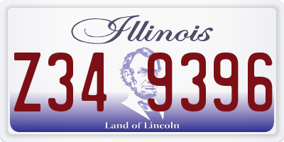 IL license plate Z349396