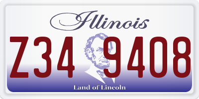 IL license plate Z349408