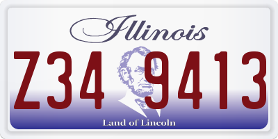 IL license plate Z349413