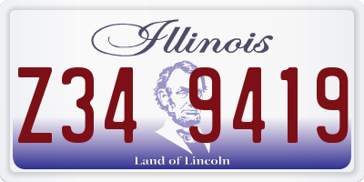 IL license plate Z349419