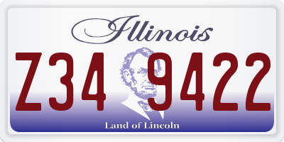 IL license plate Z349422