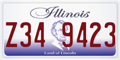 IL license plate Z349423